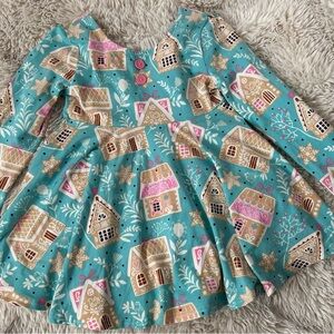 Eleanor Rose Teal Gingerbread House Blouse